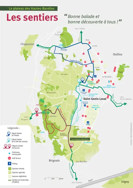 Carte des sentiers