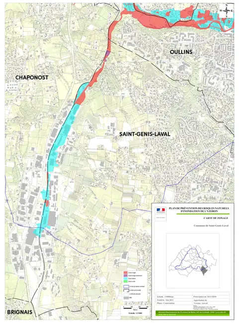 Carte des zones inondables